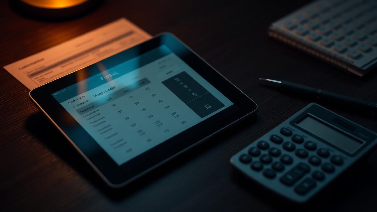 Calculadora e símbolos fiscais representando a Reforma Tributária convertida em geração de leads para a MSV Planejamentos